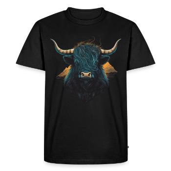 Yak de l’Himalaya - T-shirt Premium bio Homme - noir - Devant - Nico (187cm)