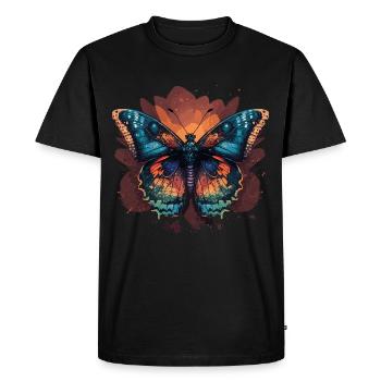 Papillon délicat - T-shirt Premium bio Homme - noir - Devant - Nico (187cm)