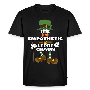 Le lutin empathique Saint-Patrick - T-shirt Premium bio Homme - noir - Devant - Nico (187cm)