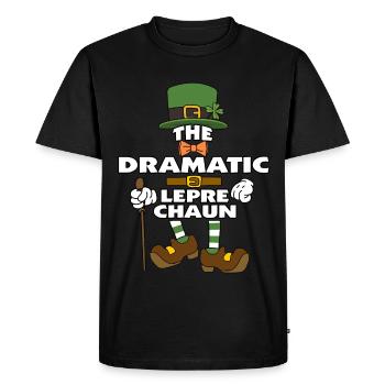 Le lutin dramatique de la Saint-Patrick - T-shirt Premium bio Homme - noir - Devant - Nico (187cm)