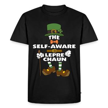 Le lutin conscient de lui-même La Saint-Patrick - T-shirt Premium bio Homme - noir - Devant - Nico (187cm)