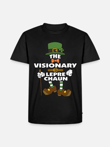 Le lutin visionnaire Saint-Patrick - T-shirt Premium bio Homme - noir