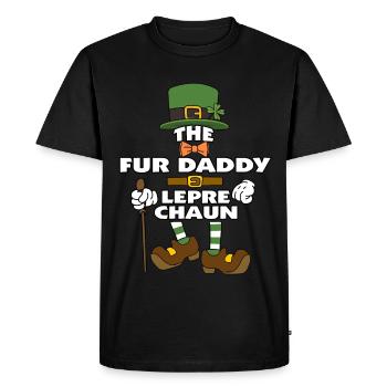 The Fur Daddy Leprechaun St Patrick's Day - Men's Premium Organic T-Shirt - black - Front - Nico (187cm)