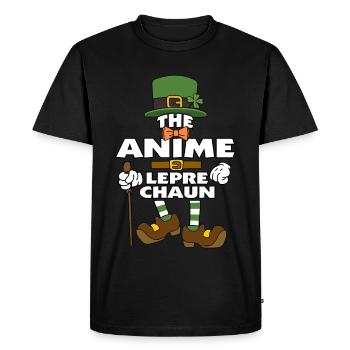 The Anime Leprechaun St Patrick's Day - Men's Premium Organic T-Shirt - black - Front - Nico (187cm)