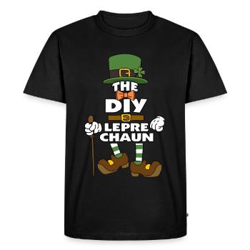 Le lutin DIY St Patrick’s Day - T-shirt Premium bio Homme - noir - Devant - Nico (187cm)