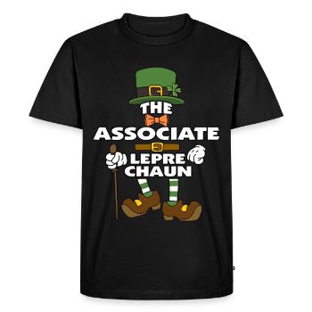 L’associé Leprechaun St Patrick’s Day - T-shirt Premium bio Homme - noir - Devant - Nico (187cm)