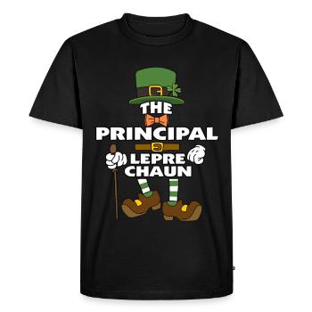 Le lutin principal St Patrick’s Day - T-shirt Premium bio Homme - noir - Devant - Nico (187cm)