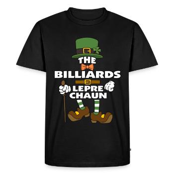 The Billiards Leprechaun St Patrick's Day - Men's Premium Organic T-Shirt - black - Front - Nico (187cm)