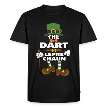 The Dart Leprechaun St Patrick's Day - Men's Premium Organic T-Shirt - black - Front - Nico (187cm)