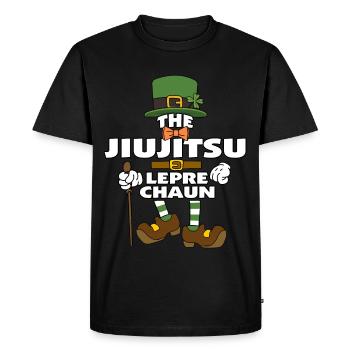 Le Jiujitsu Leprechaun St Patrick’s Day - T-shirt Premium bio Homme - noir - Devant - Nico (187cm)