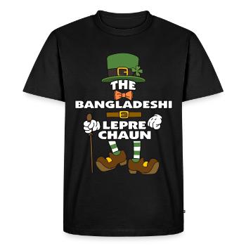 Le lutin bangladais Saint-Patrick - T-shirt Premium bio Homme - noir - Devant - Nico (187cm)