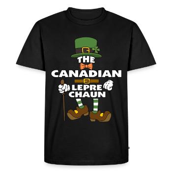 Le lutin canadien de la Saint-Patrick - T-shirt Premium bio Homme - noir - Devant - Nico (187cm)