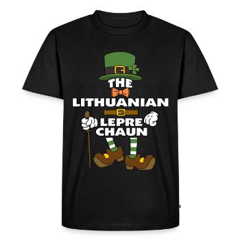 Le lutin lituanien Saint-Patrick - T-shirt Premium bio Homme - noir - Devant - Nico (187cm)
