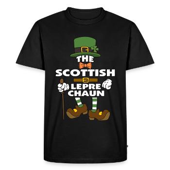 The Scottish Leprechaun St Patrick's Day - Männer Premium Bio T-Shirt - Schwarz - Vorne - Nico (187cm)