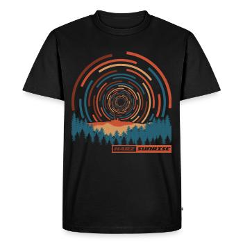 Harz Sunrise (Brocken Edition) - Men's Premium Organic T-Shirt - black - Front - Nico (187cm)
