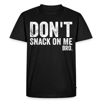 Don't Snack on Me Humor & Funny Cat Lover - T-shirt Premium bio Homme - noir - Devant - Nico (187cm)