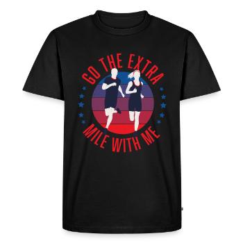 Courez un effort supplémentaire avec moi - T-shirt Premium bio Homme - noir - Devant - Nico (187cm)
