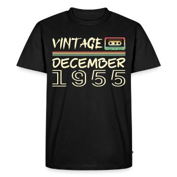 1955 December 1955 Jubilee December 1955 - Men's Premium Organic T-Shirt - black - Front - Nico (187cm)