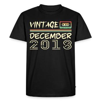 2018 Décembre 2018 Jubilé Décembre 2018 - T-shirt Premium bio Homme - noir - Devant - Nico (187cm)