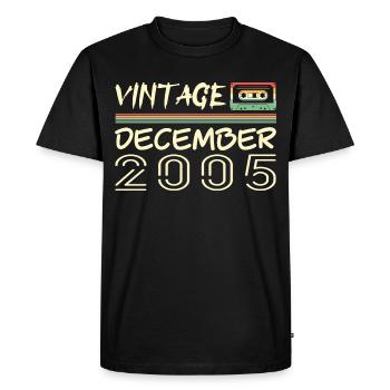 2005 Décembre 2005 Jubilé Décembre 2005 - T-shirt Premium bio Homme - noir - Devant - Nico (187cm)