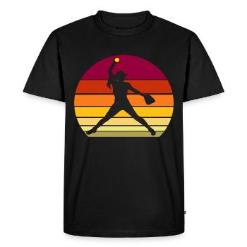 Baseball softball sport - T-shirt Premium bio Homme - noir - Devant - Nico (187cm)