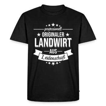 Farmer Farmer Saying Profession Farm Gift - Men's Premium Organic T-Shirt - black - Front - Nico (187cm)