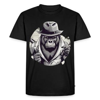 Le gorille - T-shirt Premium bio Homme - noir - Devant - Nico (187cm)