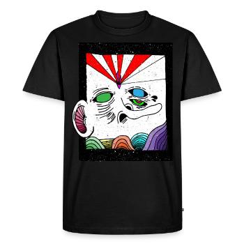 abstract face art gift shirt - Men's Premium Organic T-Shirt - black - Front - Nico (187cm)