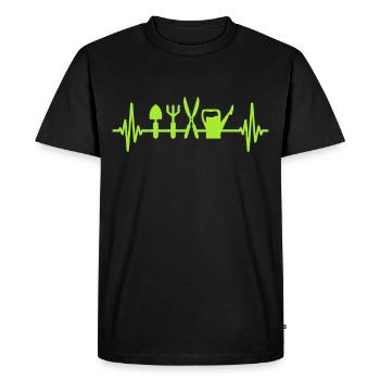 Garten EKG Gärtnern Kleingarten Geschenk - Männer Premium Bio T-Shirt - Schwarz - Vorne - Nico (187cm)