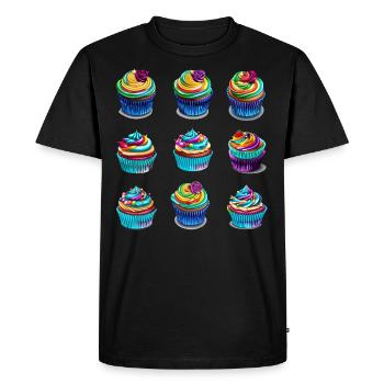 Tartelettes muffins - T-shirt Premium bio Homme - noir - Devant - Nico (187cm)