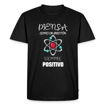 Proton - T-shirt Premium bio Homme - noir - Devant - Nico (187cm)