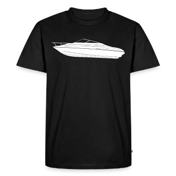 Boot Regatta . Bateau à moteur yacht à moteur . Yacht Voile - T-shirt Premium bio Homme - noir - Devant - Nico (187cm)