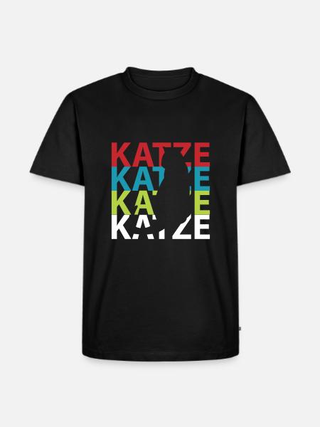 Katze Katzen - Männer Premium Bio T-Shirt - Schwarz