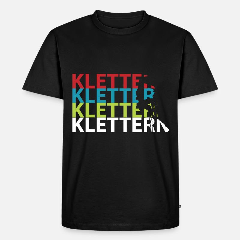Klettern Kletterer - Männer Premium Bio T-Shirt - Schwarz