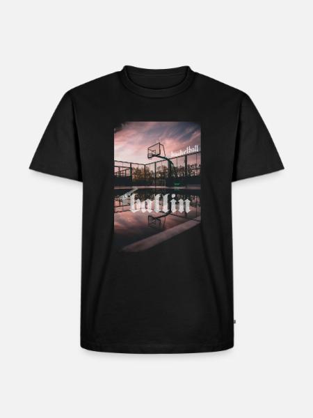 Basketball skjorte, ballin. Basketball bane design. - Herre Premium økologisk T-shirt - sort