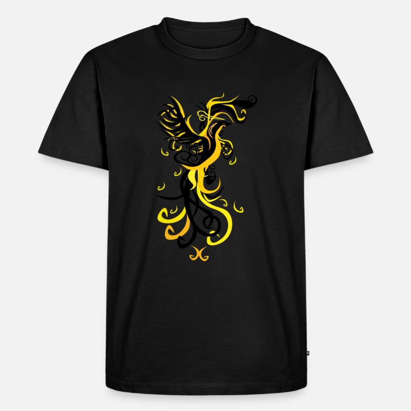 Phoenix Vogel - Männer Premium Bio T-Shirt - Schwarz