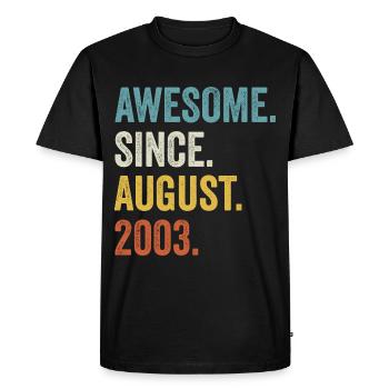 Awesome Since August 2003 19e anniversaire - T-shirt Premium bio Homme - noir - Devant - Nico (187cm)