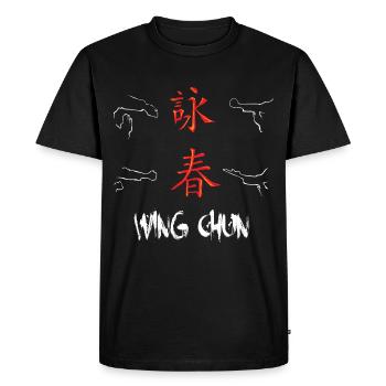 Wingtsun Wing chun Symboles chinois - T-shirt Premium bio Homme - noir - Devant - Nico (187cm)