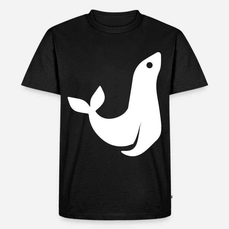 seehund tier - Männer Premium Bio T-Shirt - Schwarz