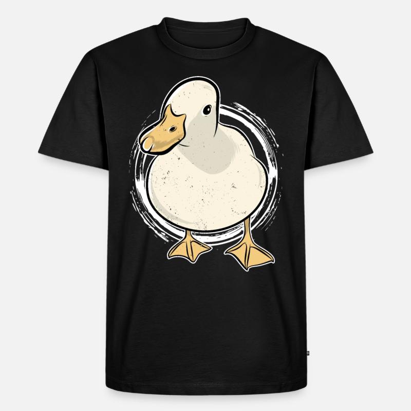 Gans - Männer Premium Bio T-Shirt - Schwarz