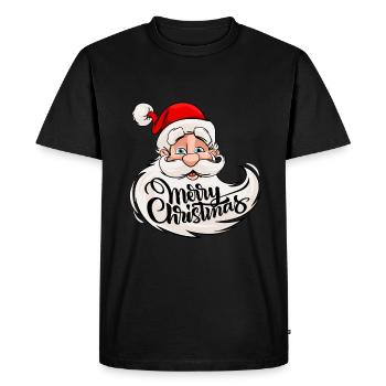 Noël Santa Claus / Noël - T-shirt Premium bio Homme - noir - Devant - Nico (187cm)