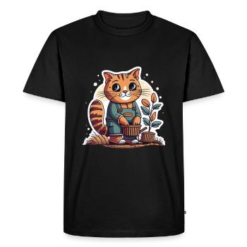 Cultivateur - T-shirt Premium bio Homme - noir - Devant - Nico (187cm)