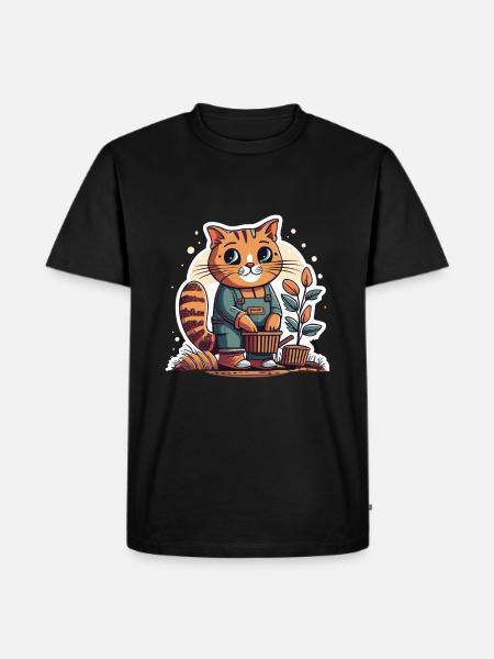 Landmand - Herre Premium økologisk T-shirt - sort