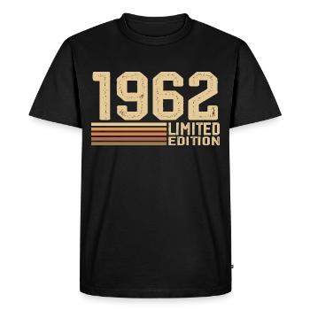 Born in 1962 Birthday - Gift 1962 Vintage 1962 - Men's Premium Organic T-Shirt - black - Front - Nico (187cm)