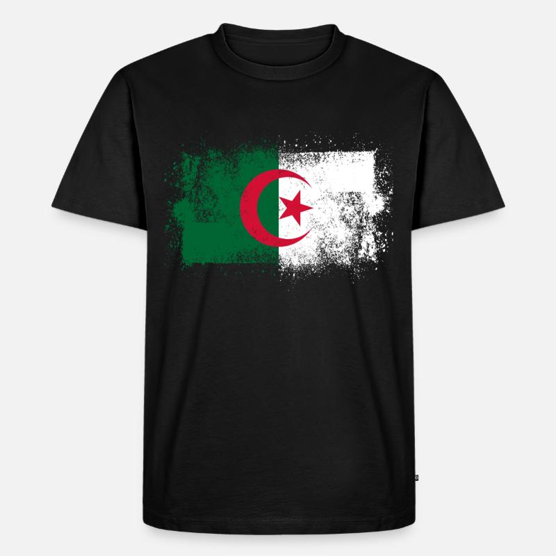 Algerien - Männer Premium Bio T-Shirt - Schwarz