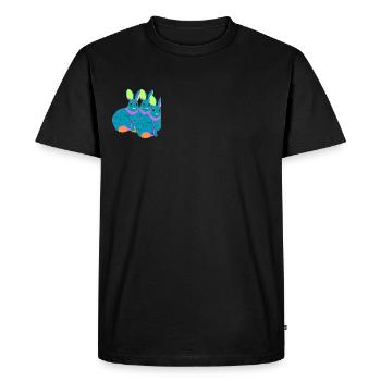 Famille de lapins - T-shirt Premium bio Homme - noir - Devant - Nico (187cm)