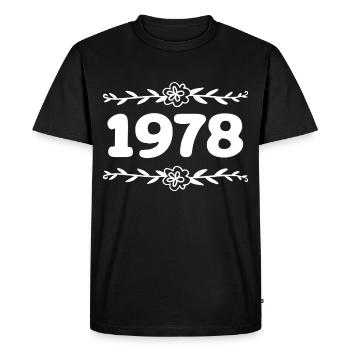 1978 Vintage 1978 Retro 1978 Anniversary 1978 - Men's Premium Organic T-Shirt - black - Front - Nico (187cm)