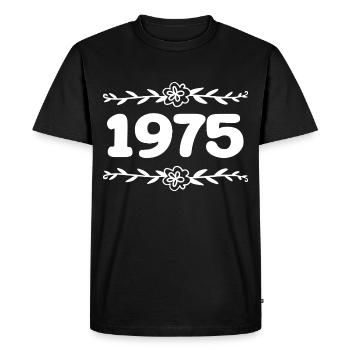 1975 Millésime 1975 Rétro 1975 Anniversaire 1975 - T-shirt Premium bio Homme - noir - Devant - Nico (187cm)