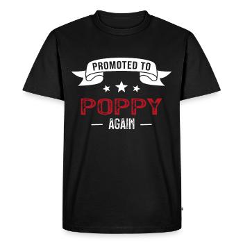 Promoted To Poppy Again Pregnancy Announce - T-shirt Premium bio Homme - noir - Devant - Nico (187cm)