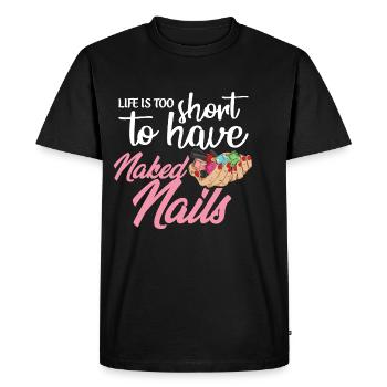 Nail salon saying for a nail designer - Men's Premium Organic T-Shirt - black - Front - Nico (187cm)